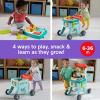 imageFisherPrice Baby Push Toy 4in1 Snack Cart Walker Learning Activity 14 Pieces for Pretend Play Infants Ages 6 Months Multilanguage Version