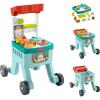 imageFisherPrice Baby Push Toy 4in1 Snack Cart Walker Learning Activity 14 Pieces for Pretend Play Infants Ages 6 Months Multilanguage Version
