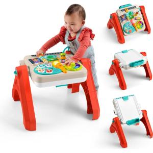 imageFisherPrice Baby ampamp Toddler Toy Laugh ampamp Learn 4in1 Activity Table ampamp Art Easel with Educational Music for Ages 6 Months Multilanguage Version