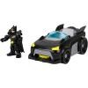 imageFisherPrice Imaginext DC Super Friends Metal Force Batmobile Toy Car 3inch Batman Action Figure ampamp Accessories Set Includes Launcher ampamp 2 Discs