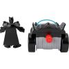 imageFisherPrice Imaginext DC Super Friends Metal Force Batmobile Toy Car 3inch Batman Action Figure ampamp Accessories Set Includes Launcher ampamp 2 Discs