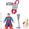 imageFisherPrice Imaginext DC Super Friends Metal Force Action Figures ampamp Accessory Set with 3inch Superman Krypto Super Dog ampamp Grabbing Tool