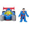imageFisherPrice Imaginext DC Super Friends Metal Force Supermobile Toy Car 3inch Superman Action Figure ampamp Accessories Set Includes Launcher ampamp 2 Discs