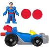 imageFisherPrice Imaginext DC Super Friends Metal Force Supermobile Toy Car 3inch Superman Action Figure ampamp Accessories Set Includes Launcher ampamp 2 Discs