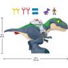imageFisherPrice Imaginext Jurassic World Rebirth Dinosaur Playset Ultimate Action Chomp T rex 18inch Dino Toy with Lights Sounds Motion ampamp 2 3inch Action Figures