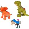 imageFisherPrice Imaginext Jurassic World Rebirth Playset T Rex Toy Pack with 3 Inch Human Action Figure 2 Dinosaurs ampamp Accessories Amazon Exclusive