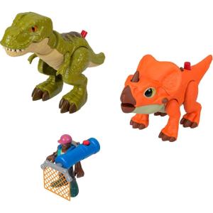imageFisherPrice Imaginext Jurassic World Rebirth Playset T Rex Toy Pack with 3 Inch Human Action Figure 2 Dinosaurs ampamp Accessories Amazon Exclusive