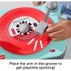 imageFisherPrice Musical Toy Deluxe Rockin Record Player Pretend Turntable with 6 Albums for Preschool Play Kids Ages 3 Years