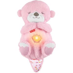 imageFisherPrice Baby Toy Soothe n Snuggle Otter Plush Pink Portable Sound Machine with Breathing Motion ampamp Lights for Newborns Ages 0 Months