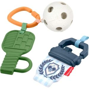 imageFisherPrice Baby Toys Mini Me Moments Lets Play Pickleball Set 3 SportsThemed Sensory Activities for Newborns Ages 3 Months