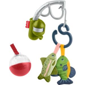 imageFisherPrice Baby Toys Mini Me Moments Reel Fun Fishing Set 4Piece Sensory Activities for Newborn Developmental Play Ages 3 Months