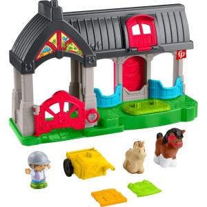 imageFisherPrice Little People Toddler Toy Friendly Horses Stable Playset with Sounds Figures ampamp Accessories for Kids Ages 1 YearsMulticolor