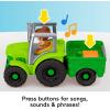 imageFisherPrice Little People Toddler Toy Push ampamp Play Tractor PushAlong Musical Farm Vehicle with 2 Figures for Pretend Play Kids Ages 1 Years
