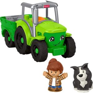 imageFisherPrice Little People Toddler Toy Push ampamp Play Tractor PushAlong Musical Farm Vehicle with 2 Figures for Pretend Play Kids Ages 1 Years