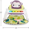 imageFisherPrice Portable Baby Chair Kick ampamp Play Deluxe SitMeUp Seat with Piano Learning Toy ampamp Tray for Infants to Toddlers Purple Monkey