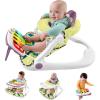 imageFisherPrice Portable Baby Chair Kick ampamp Play Deluxe SitMeUp Seat with Piano Learning Toy ampamp Tray for Infants to Toddlers Purple Monkey