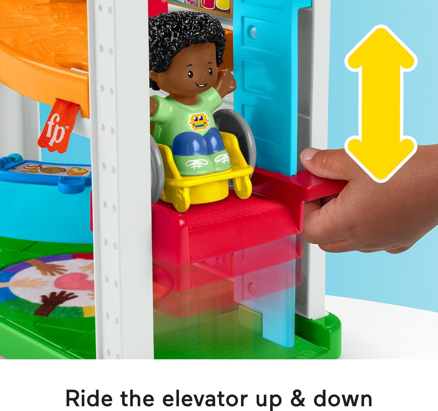 imageFisherPrice Little People Toddler Playset Play for All School with 2 Figures ampamp 2 Accessories for Preschool Pretend Play Ages 1 Years