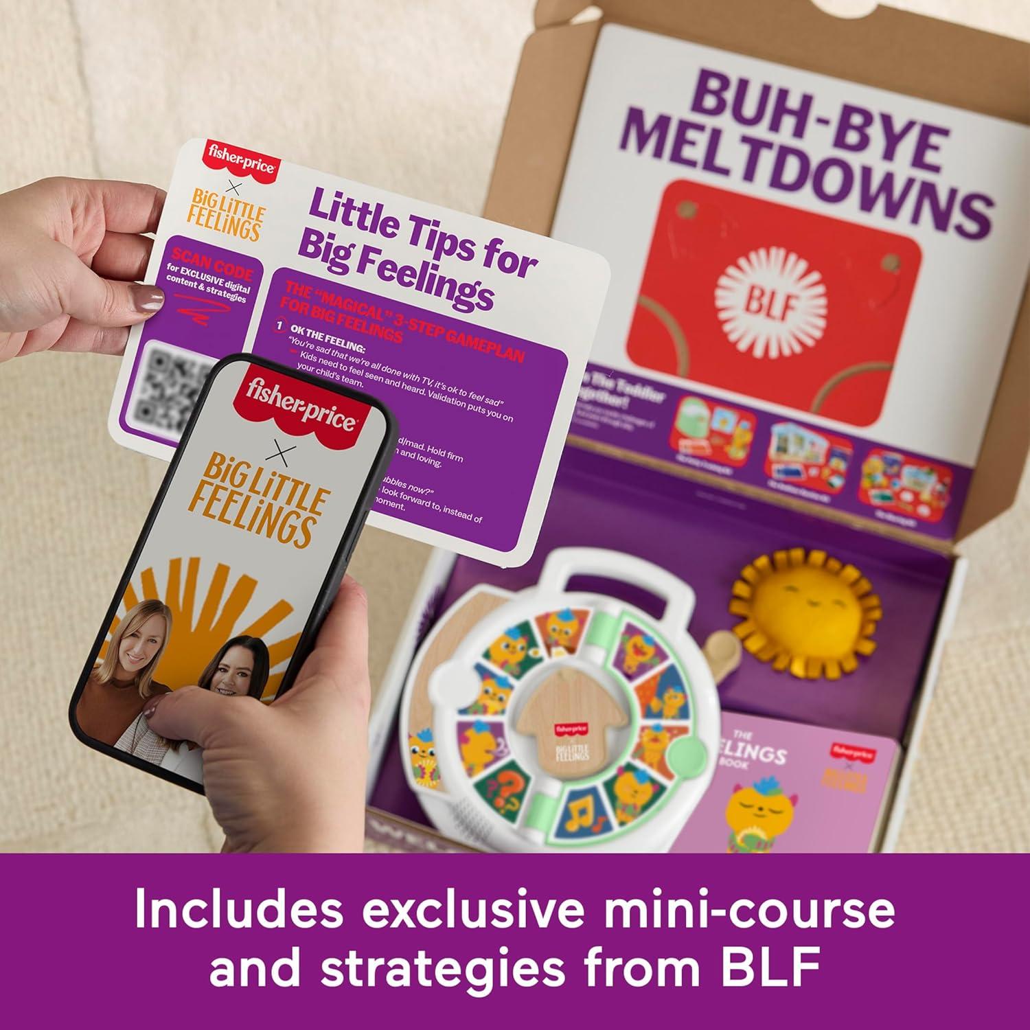 imageFisherPrice Toddler Toys Big Little Feelings Calm Down Kit 4Piece Set of Activities ampamp Parenting Tips for Social Emotional Development Kids Ages 2 Years