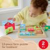 image:imageFisherPrice Wood Toddler Toy Farm Blocks Puzzle 14Piece Wooden Activity for Developmental Play Preschool Kids Ages 2 Years