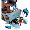 image:imageFisherPrice Imaginext Shark Bite Pirate Ship Playset with 2 Action Figures amp Toy Boat with Biting Jaws and Launcher 12 Accessories Amazon Exclusive
