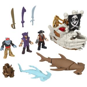 image:imageFisherPrice Imaginext Billy Bones Pirate Bundle Playset with 3 Action Figures amp Toy Boat with Skeleton Hands and Launcher 7 Accessories Amazon Exclusive