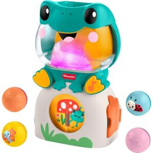 image:imageFisherPrice Baby Toy LightUp amp Roll Frog Musical Ball Drop Activity amp 3 Balls for Developmental Play Infants amp Toddlers Ages 6 Months