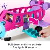 image:imageFisherPrice Little People Barbie Toy Airplane for Toddlers with Lights Music and Folding Stairs Little Dream Plane 4 Play Pieces MultiLanguage Version