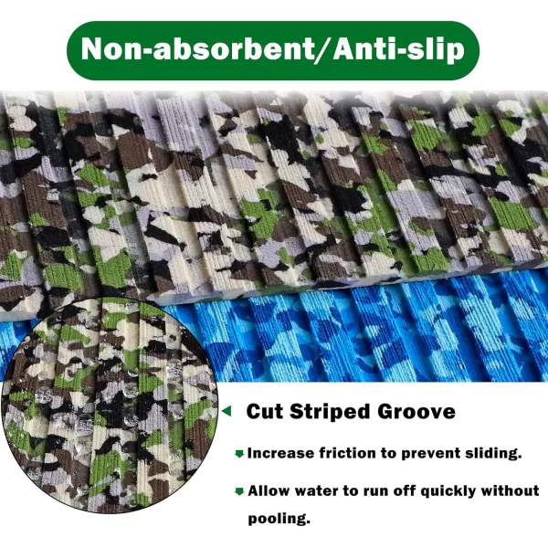 imageBoat Flooring EVA Foam Boat Decking Camo 94quotx45quot35quot23quot NonSlip Boat Mat SelfAdhesive Foam Boat Deck Flooring Carpet Mat Rolls for Kayak Deck Boat Yacht Flooring MotorboatCamo Jungle