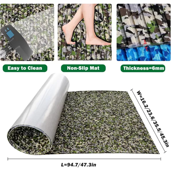 imageBoat Flooring EVA Foam Boat Decking Camo 94quotx45quot35quot23quot NonSlip Boat Mat SelfAdhesive Foam Boat Deck Flooring Carpet Mat Rolls for Kayak Deck Boat Yacht Flooring MotorboatCamo Jungle