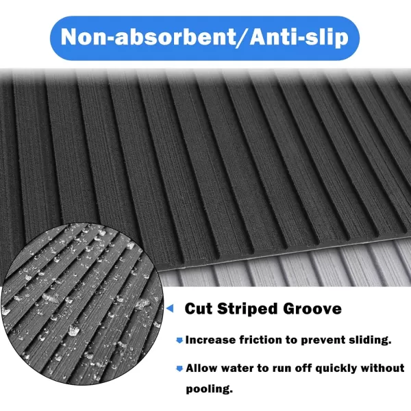 imageBoat Flooring EVA Foam Boat Decking Camo 94quotx45quot35quot23quot NonSlip Boat Mat SelfAdhesive Foam Boat Deck Flooring Carpet Mat Rolls for Kayak Deck Boat Yacht Flooring MotorboatDblack