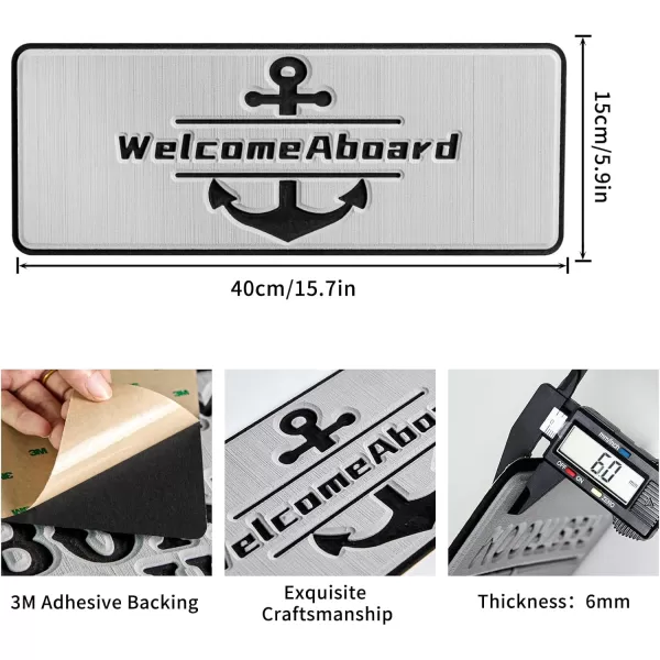 imageEVA Foam Boat Restroom Wall Decor Mermaid Sign 3M Selfadhesive Nautical Bathroom Door Decor Rustic Beach Bathroom Sign Nautical Boat Coastal Theme Decoration Sign for BoatHome8x12 inBrownWelcomeAboardGray