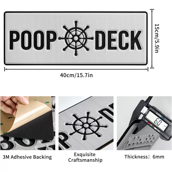 imageEVA Foam Boat Restroom Wall Decor Mermaid Sign 3M Selfadhesive Nautical Bathroom Door Decor Rustic Beach Bathroom Sign Nautical Boat Coastal Theme Decoration Sign for BoatHome8x12 inBrownPOOPDECKGray