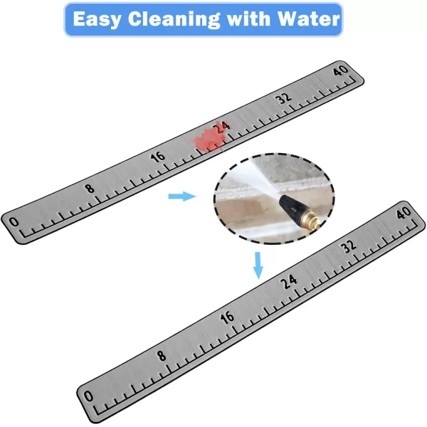 imageEVA Foam Fish Ruler for Boat 40in Fish Measuring Ruler with SelfAdhesive Backing for Fishing Kayaks Accessories Fish Ruler Measurement Sticker Tool for Fish Boat 40quot Fish RulerLight Grey