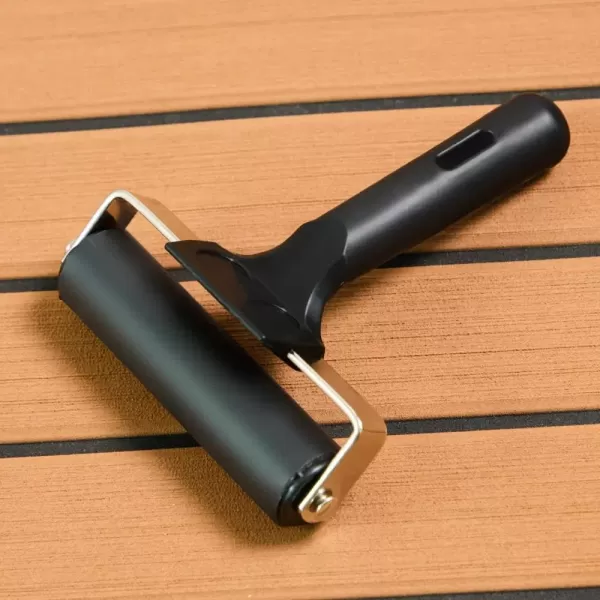 imageHZCHIONE Rubber Roller for Flooring Installation Boat Flooring Tool Kit Include Brayer Roller Measuring Stick and Utility Knives