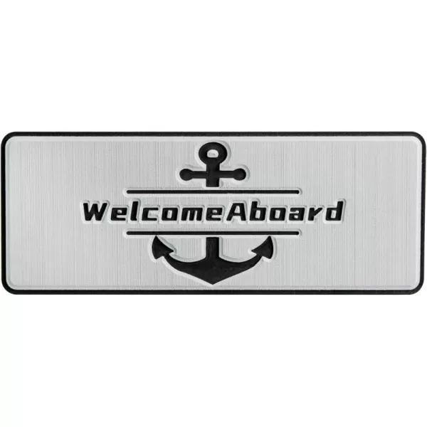 imageEVA Foam Boat Restroom Wall Decor Mermaid Sign 3M Selfadhesive Nautical Bathroom Door Decor Rustic Beach Bathroom Sign Nautical Boat Coastal Theme Decoration Sign for BoatHome8x12 inBrownWelcomeAboardGray