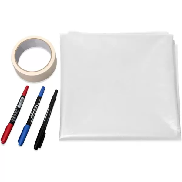 imagePlastic Sheeting for Boat Flooring Installation Plastic Tarp Tool Kit for Flooring Install Marking Fixing and Accurate Cutting  Polyethylene Drop Cloths 393x787 Inch787x787