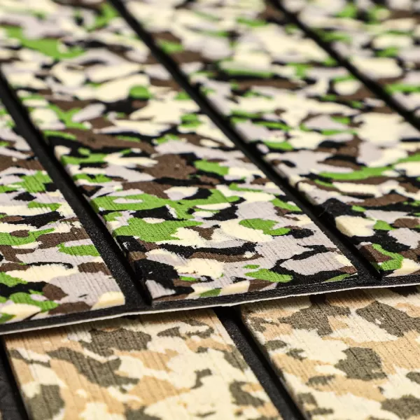 imageBoat Flooring EVA Foam Boat Decking 94x453516 Faux Teak Marine Carpet Boat Flooring NonSlip SelfAdhesive Foam Boat Deck Mat Rolls Sheet for MotorBoats Pontoon Yacht Jon Boat FloorCamo Jungle with Black Seam