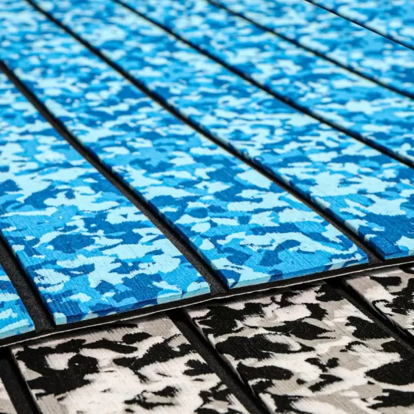 imageBoat Flooring EVA Foam Boat Decking 94x453516 Faux Teak Marine Carpet Boat Flooring NonSlip SelfAdhesive Foam Boat Deck Mat Rolls Sheet for MotorBoats Pontoon Yacht Jon Boat FloorCamo Ocean With Black Seam