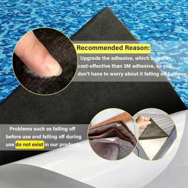 imageBoat Flooring EVA Foam Boat Decking Camo Marine Flooring for Boat Foam Decking Sheet SelfAdhesive Waterproof NonSlip Boat Flooring Deck for Jon Fishing Rubber Boat PontoonCamo Ocean
