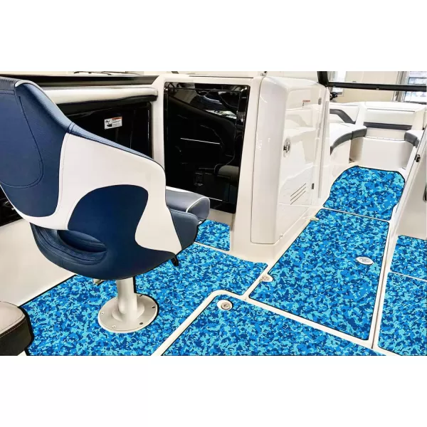 imageBoat Flooring EVA Foam Boat Decking Camo Marine Flooring for Boat Foam Decking Sheet SelfAdhesive Waterproof NonSlip Boat Flooring Deck for Jon Fishing Rubber Boat PontoonCamo Ocean