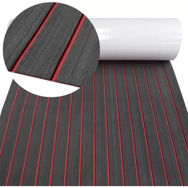 A-dark Grey With Red Seam