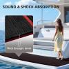imageEVA Foam Boat Flooring with Adhesive Backing NonSlip Marine Boat Decking Mat 94x45352116 Faux Teak Sheet for Jon Boats Kayak Yacht Swim Platform Helm Pad RV FloorBlack with Red Seam