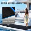 imageEVA Foam Boat Flooring with Adhesive Backing NonSlip Marine Boat Decking Mat 94x45352116 Faux Teak Sheet for Jon Boats Kayak Yacht Swim Platform Helm Pad RV FloorBlack with Blue Seam