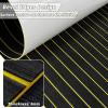 imageBoat Flooring EVA Foam Boat Decking 94quot x705645quot35quot NonSlip Boat Mat SelfAdhesive Foam Boat Deck Flooring Faux Teak Marine Mat for Pontoon Swim Platform Kayak Deck Yacht Jon BoatBlack with Yellow Seam