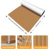 imageBoat Flooring EVA Foam Boat Decking 94quot x705645quot35quot NonSlip Boat Mat SelfAdhesive Foam Boat Deck Flooring Faux Teak Marine Mat for Pontoon Swim Platform Kayak Deck Yacht Jon BoatBrown with White Seam