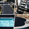 imageBoat Flooring EVA Foam Boat Decking 94quot x705645quot35quot NonSlip Boat Mat SelfAdhesive Foam Boat Deck Flooring Faux Teak Marine Mat for Pontoon Swim Platform Kayak Deck Yacht Jon BoatBlack with Blue Seam