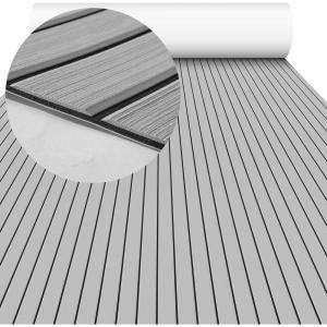 imageBoat Flooring EVA Foam Boat Decking 94quot x705645quot35quot NonSlip Boat Mat SelfAdhesive Foam Boat Deck Flooring Faux Teak Marine Mat for Pontoon Swim Platform Kayak Deck Yacht Jon BoatLight Gray with Black Seam