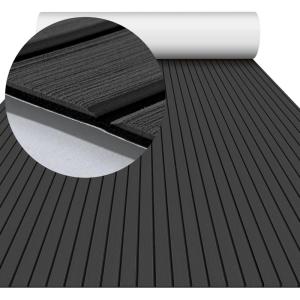imageBoat Flooring EVA Foam Boat Decking 94quot x705645quot35quot NonSlip Boat Mat SelfAdhesive Foam Boat Deck Flooring Faux Teak Marine Mat for Pontoon Swim Platform Kayak Deck Yacht Jon BoatDark Gray with Black Seam