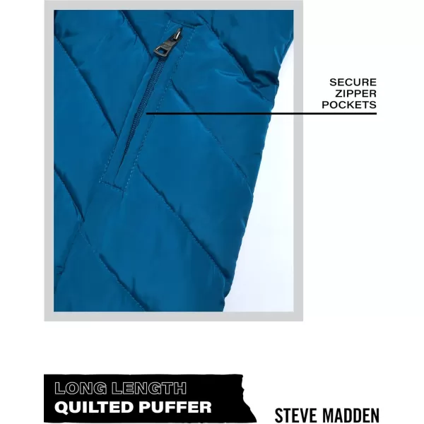 imageMadden Girl by Steve Madden Womens Long Length Maxi Quilted Puffer Jacket S3XPeacock