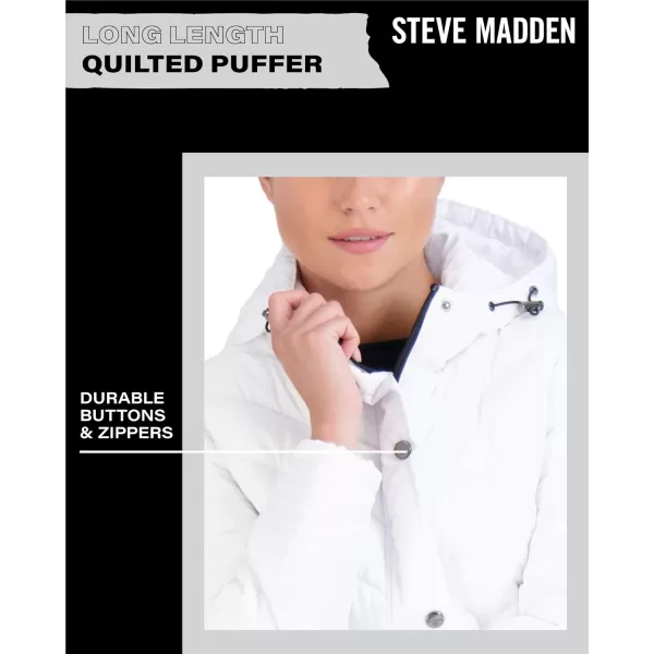 imageMadden Girl by Steve Madden Womens Long Length Maxi Quilted Puffer Jacket S3XWhite